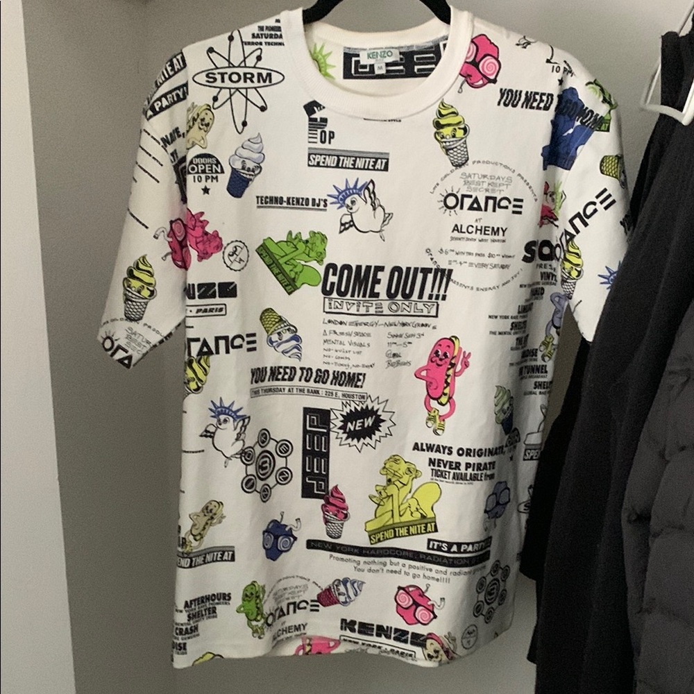 Kenzo X Verdy White Graphic T-Shirt